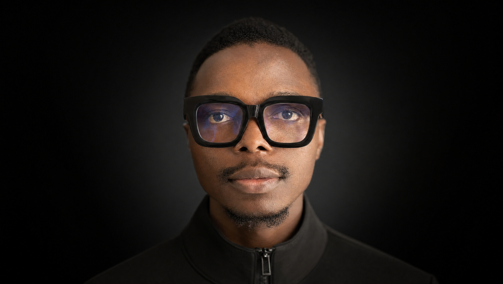 Portrait of Big Quiv, founder of BigQuiv Digitals, against a black studio backdrop.